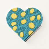 Tulips in blau und gelb notizblock (Rückseite)