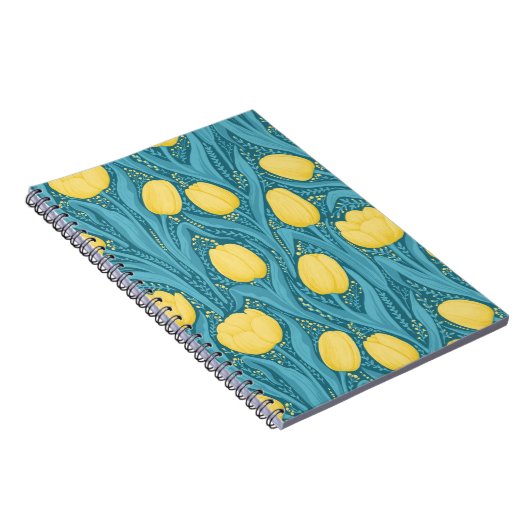 Tulips in blau und gelb notizblock (Rechte Seite)