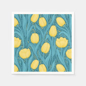 Tulips in blau und gelb serviette (Vorderseite)