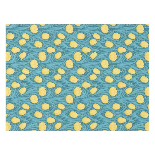 Tulips in blau und gelb tischdecke (Vorderseite (Horizontal))
