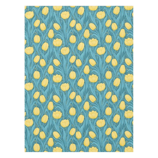 Tulips in blau und gelb tischdecke (Vorderseite)