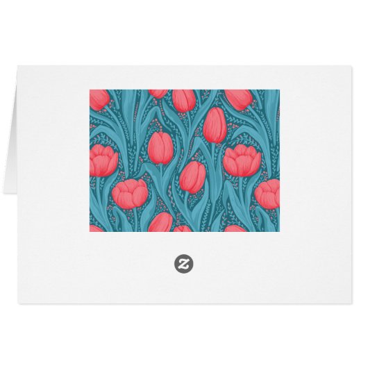 Tulips in blau und rot (Rückseite Horizontal)