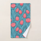 Tulips in blau und rot badhandtuch set (Handtuch)
