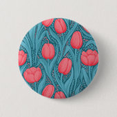 Tulips in blau und rot button (Vorderseite)