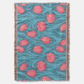 Tulips in blau und rot decke (Vorderseite Vertikal)