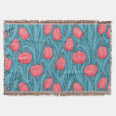 Tulips in blau und rot decke (Vorderseite)