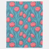 Tulips in blau und rot fleecedecke (Vorderseite)