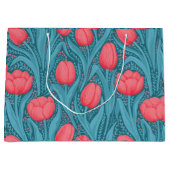 Tulips in blau und rot große geschenktüte (Vorderseite)