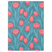 Tulips in blau und rot klemmbrett (Rückseite)