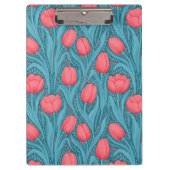 Tulips in blau und rot klemmbrett (Vorderseite)
