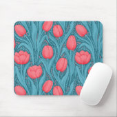 Tulips in blau und rot mousepad (Mit Mouse)