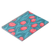 Tulips in blau und rot notizblock (Linke Seite)
