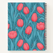 Tulips in blau und rot notizblock (Rückseite)