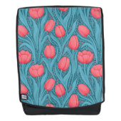 Tulips in blau und rot rucksack (Vorderseite)