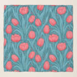 Tulips in blau und rot schal<br><div class="desc">Tulissen in blau und rot, nahtlos</div>