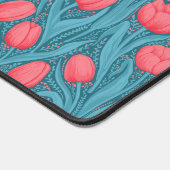 Tulips in blau und rot schreibtischunterlage (Ecke)