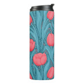 Tulips in blau und rot thermosbecher (Nach links gedreht)