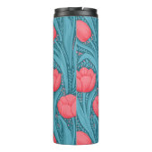 Tulips in blau und rot thermosbecher (Rückseite)
