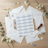 Tulips in Delft Blue benutzerdefinierbar Adressaufkleber