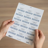 Tulips in Delft Blue benutzerdefinierbar Adressaufkleber