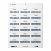 Tulips in Delft Blue benutzerdefinierbar Adressaufkleber (Vorne)