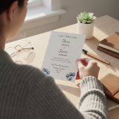 Tulips in Delft Blue benutzerdefinierbar Einladung