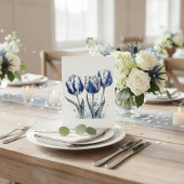 Tulips in Delft Blue benutzerdefinierbar Einladung