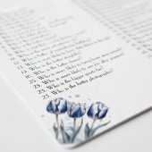 Tulips in Delft Blue benutzerdefinierbar Fotoplatte