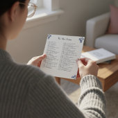 Tulips in Delft Blue benutzerdefinierbar Fotoplatte