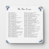 Tulips in Delft Blue benutzerdefinierbar Fotoplatte (Vorderseite)