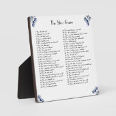 Tulips in Delft Blue benutzerdefinierbar Fotoplatte (Vorderseite)