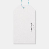 Tulips in Delft Blue benutzerdefinierbar Geschenkanhänger (Rückseite)