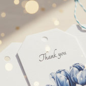 Tulips in Delft Blue benutzerdefinierbar Geschenkanhänger