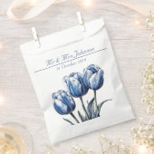 Tulips in Delft Blue benutzerdefinierbar Geschenktütchen (Ausgeschnitten)