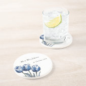 Tulips in Delft Blue benutzerdefinierbar Getränkeuntersetzer (Seite)