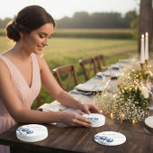Tulips in Delft Blue benutzerdefinierbar Getränkeuntersetzer