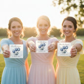 Tulips in Delft Blue benutzerdefinierbar Glasuntersetzer