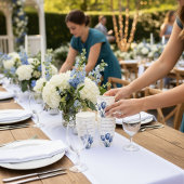 Tulips in Delft Blue benutzerdefinierbar Pappbecher