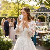 Tulips in Delft Blue benutzerdefinierbar Pappbecher