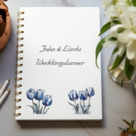 Tulips in Delft Blue, benutzerdefinierbar Planer