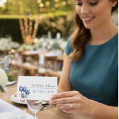 Tulips in Delft Blue benutzerdefinierbar Platzkarte