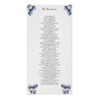 Tulips in Delft Blue benutzerdefinierbar Poster