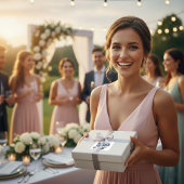 Tulips in Delft Blue, benutzerdefinierbar Quadratischer Aufkleber