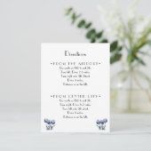 Tulips in Delft Blue benutzerdefinierbar RSVP Karte (Stehend Vorderseite)