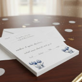 Tulips in Delft Blue benutzerdefinierbar RSVP Karte