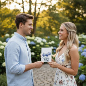 Tulips in Delft Blue benutzerdefinierbar RSVP Karte