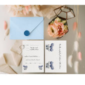 Tulips in Delft Blue benutzerdefinierbar RSVP Karte