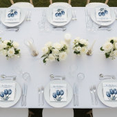 Tulips in Delft Blue benutzerdefinierbar Serviette