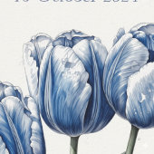 Tulips in Delft Blue benutzerdefinierbar Serviette