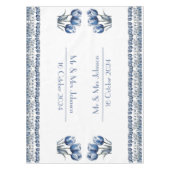 Tulips in Delft Blue benutzerdefinierbar Tischdecke (Vorderseite)